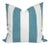 Striped Indoor Outdoor Pillow Cover in Turquoise - a Pair, Size: 20x20, Perennials Pillows For Sale