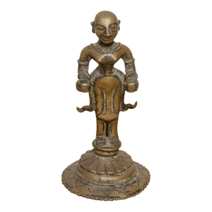 Antique Indo-Tibetan Bronze Oil Lamp
