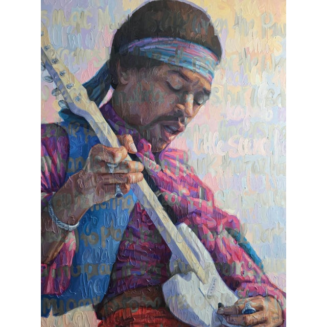 Christina Major Oil on Canvas “Jimi” by Christina Major 56 x 66 2025 For Sale - Image 9 of 12