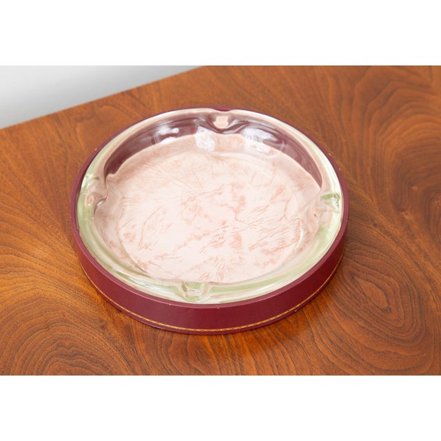 Vintage ashtray made by Dunhill London. A prestigious British luxury goods house founded in 1893. Large, thick cut glass...