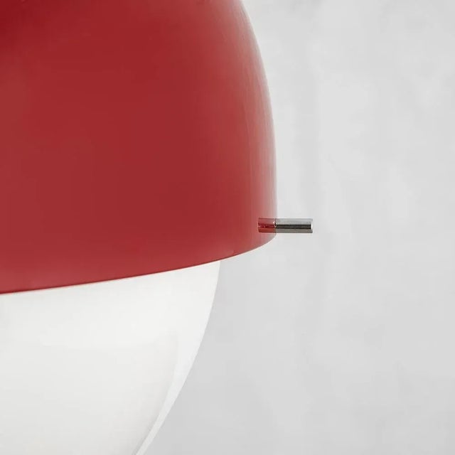 Red Model 5055 Red Metal Ground Lamp with Ups and Down System by Luigi Bandini Buti for Kartell For Sale - Image 8 of 11