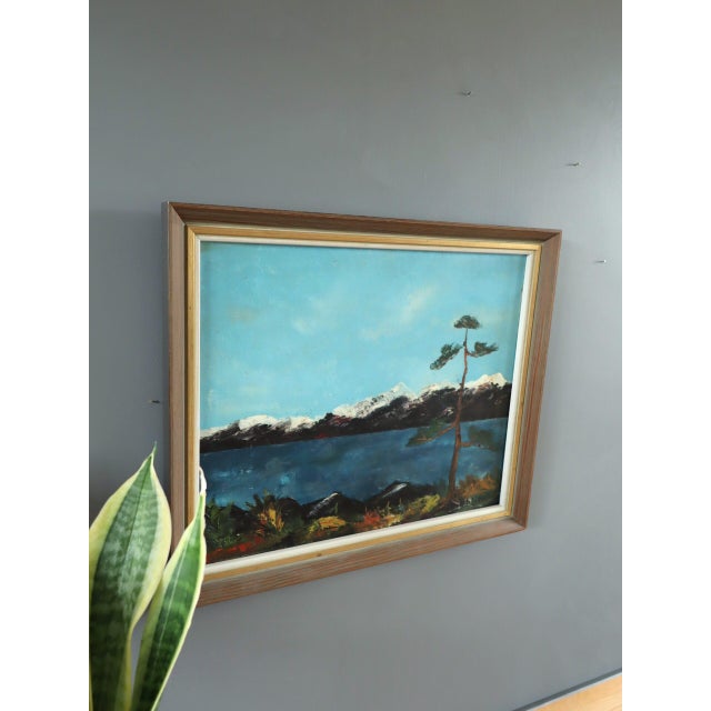 Mid-Century Modern 'The Last Pine' Swedish Expressive Landscape Oil Painting, Framed For Sale - Image 4 of 11