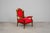 Antique Mahogany Armchair in Red, 1800s For Sale - Image 3 of 17
