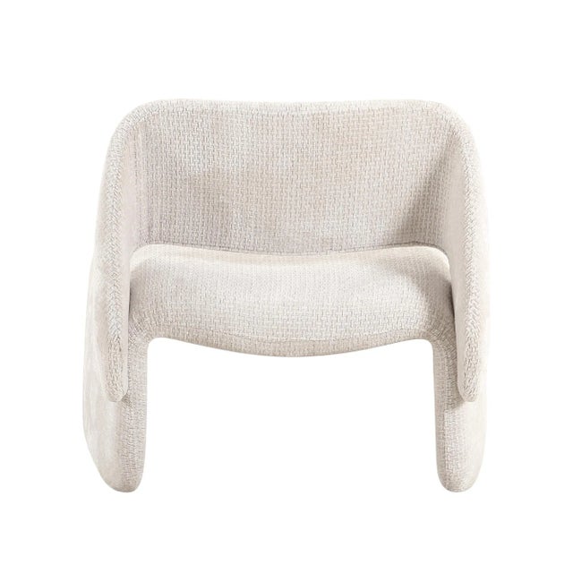 Pasargad Home Zarina Modern Accent Chair, Ivory For Sale - Image 4 of 8
