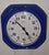 1980s German Wall Clock with Blue Ceramic Case from Staiger, 1980s For Sale - Image 5 of 5