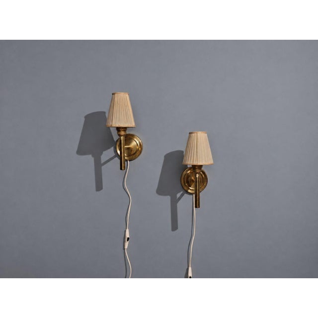 Abo Randers, Danish Modern, Wall Sconces, Brass, Denmark, 1980s For Sale - Image 4 of 13