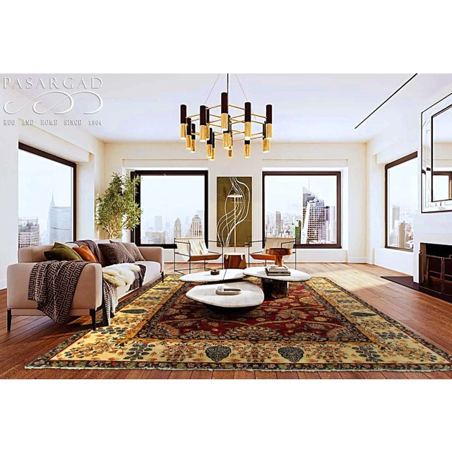 2020s Pasargad Fine Indo Agra Wool Rug - 8′ × 10′ For Sale - Image 5 of 5