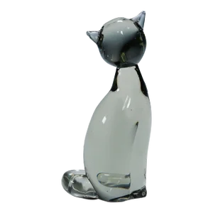Sculpture of a Stylized Cat Designed by Livio Seguso for Graal Glass