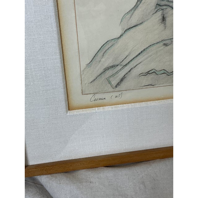 1980s Set of Four “Carmen” Works by Tomás Lasansky — Drypoint Etchings & Working Studies, Framed For Sale - Image 13 of 18