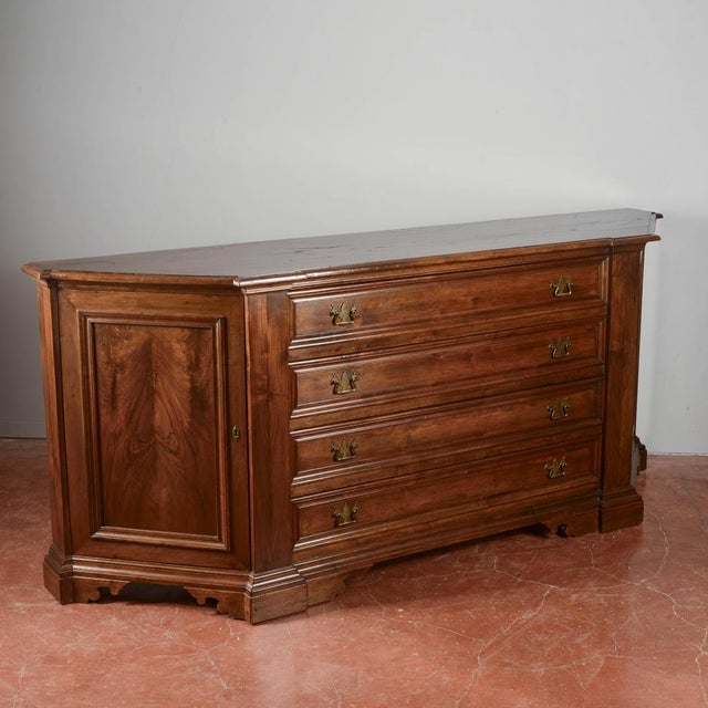 Sacristy Sideboard in Walnut, 1980s For Sale - Image 4 of 18