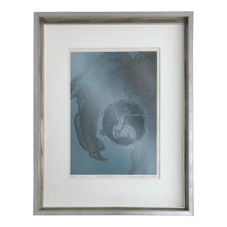 A Vintage 1974 Lithograph 4/10 "The Silver Web" by East Coast Artist Elinor Anderson Bynum For Sale