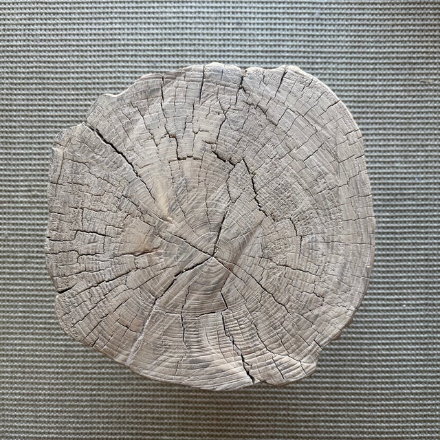 Vintage Elm Wood Chop Block Table #L03 For Sale - Image 9 of 9