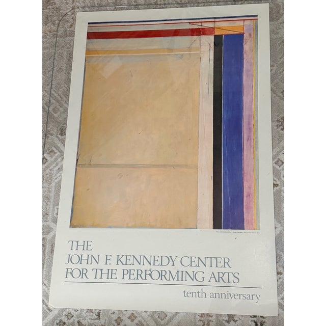 Vintage 1981 commemorative unframed paper poster celebrating the tenth anniversary of the John F. Kennedy Center for the...