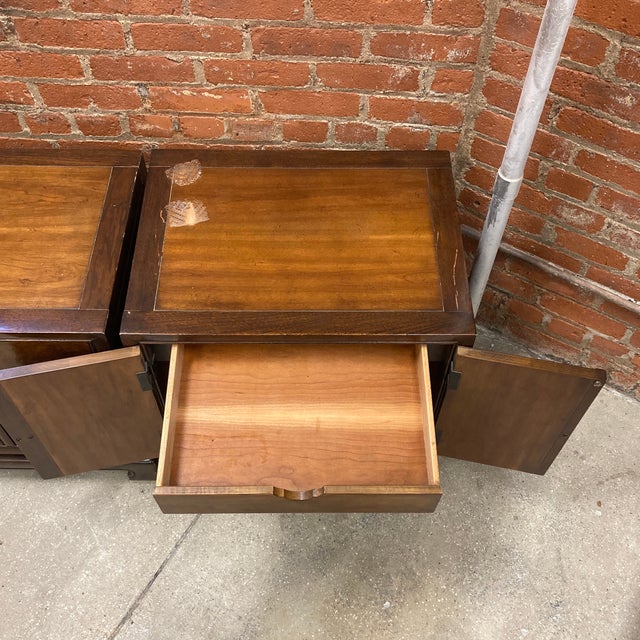 Drexel Heritage 1970s Drexel Night Table Set, 2 Pieces For Sale - Image 4 of 11