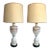 Pair of 1950's Fiorentine Italian Neo-Classical Porcelain Lamps For Sale