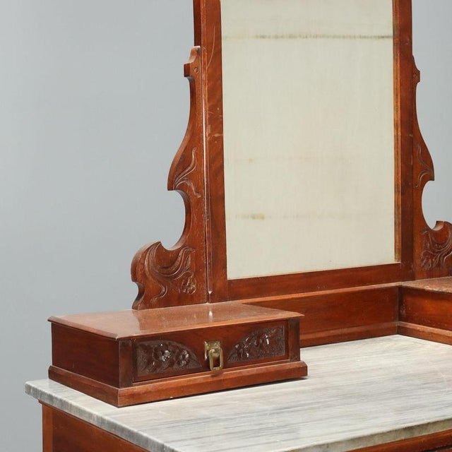 Antique Art Nouveau Mahogany Chest of Drawers, Italy For Sale - Image 3 of 12