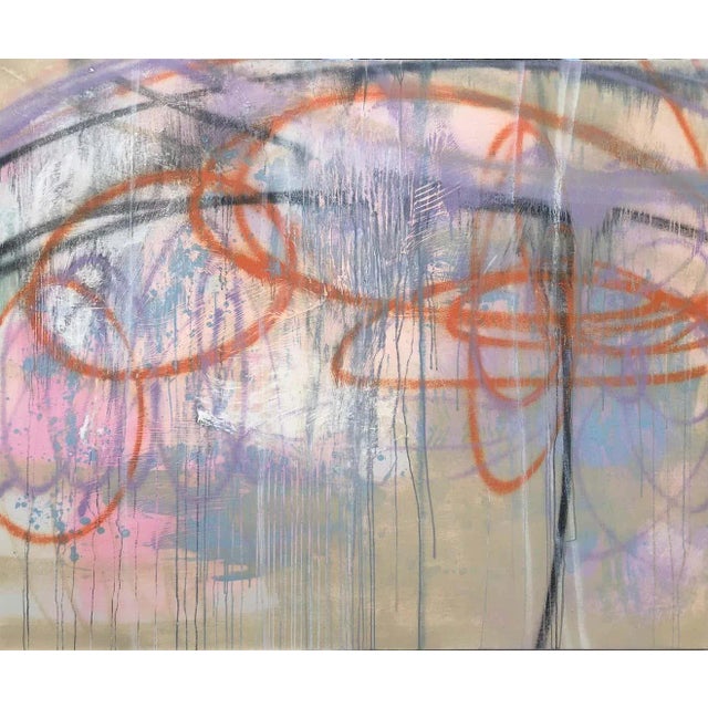 2020s Mirtha Moreno Abstract Expressionist Painting on Panel Titled : Social Distance , 2020Oil, Acrylic For Sale - Image 5 of 12