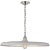 Piatto Large Pendant in Polished Nickel with Plaster White Shade Designer: Thomas O'Brien Canopy: 4.5" Round Mounting:...