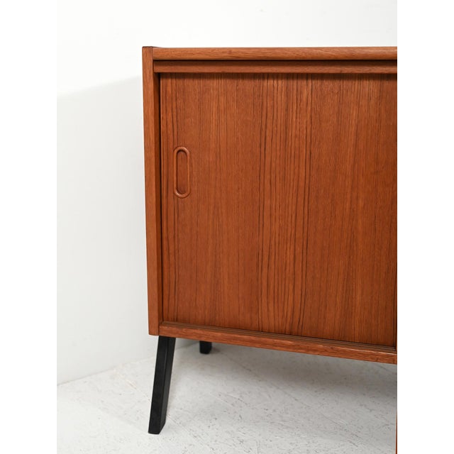 Brown Small Two-Tone Scandinavian Sideboard, 1960s For Sale - Image 8 of 13