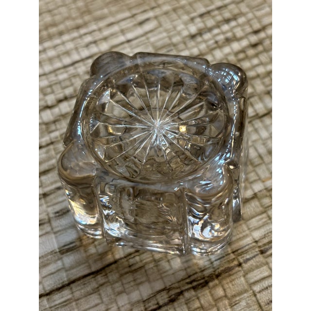 Metal Early 20th Century Glass Inkwell Cast Metal Top For Sale - Image 7 of 10