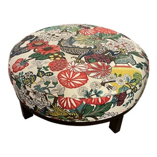 Schumacher Chiang Mai Dragon Ottoman For Sale