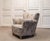 Vintage Danish Wingback Chair with Jacquard Fabric, 1940s For Sale - Image 4 of 13