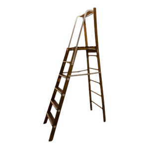 Very Tall Vintage Folding Ladder / Library Steps