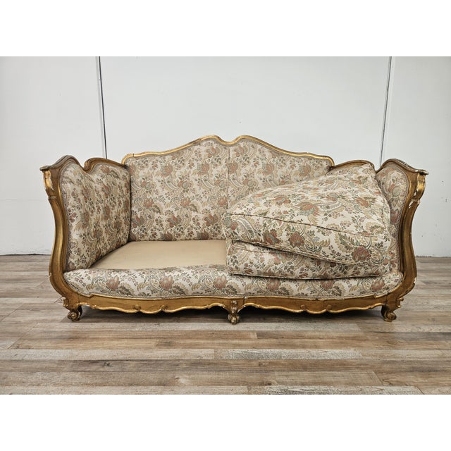 20th Century Italian Baroque Style Sofa in Carved and Gilded Wood For Sale - Image 14 of 18