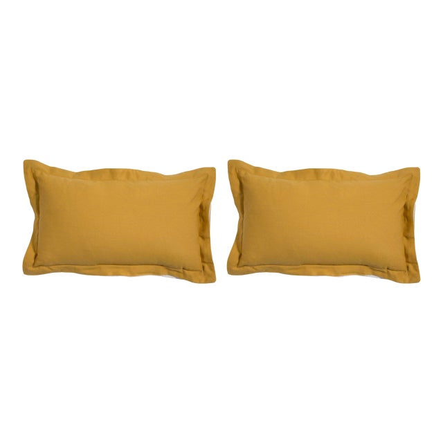 Summer Classics Premier Mustard Indoor or Outdoor Pillow 14X24 a Pair