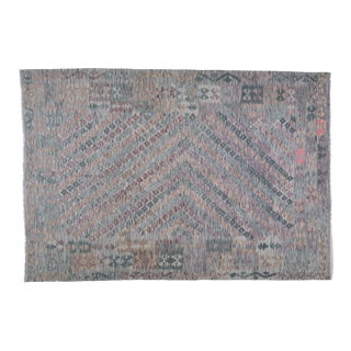 Afghan Maimana Flatweave Kilim Wool Rug, 6'6"x9'5" For Sale