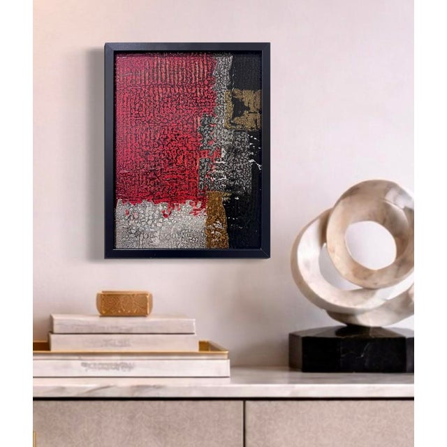 This original mixed-media abstract painting by J. Kent Martin is inspired by aerial views of farmland and the ordered...
