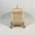 Postmodern Postmodern Faux Travertine Ceramic Box With Metal Stand and Handle For Sale - Image 3 of 13