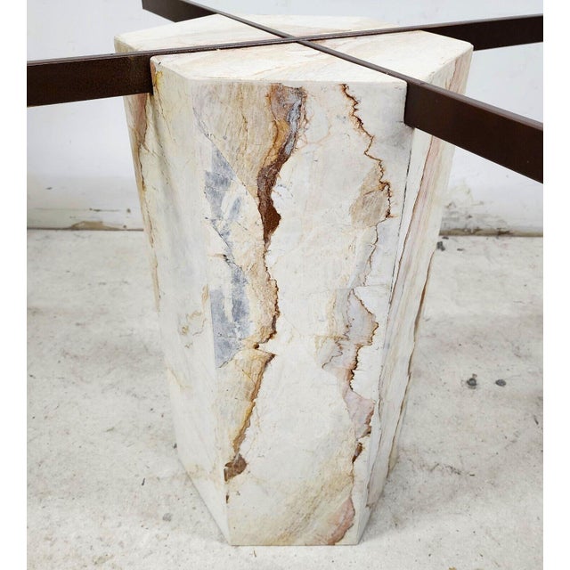 Italian Marble & Glass Dining Table MCM Chairish