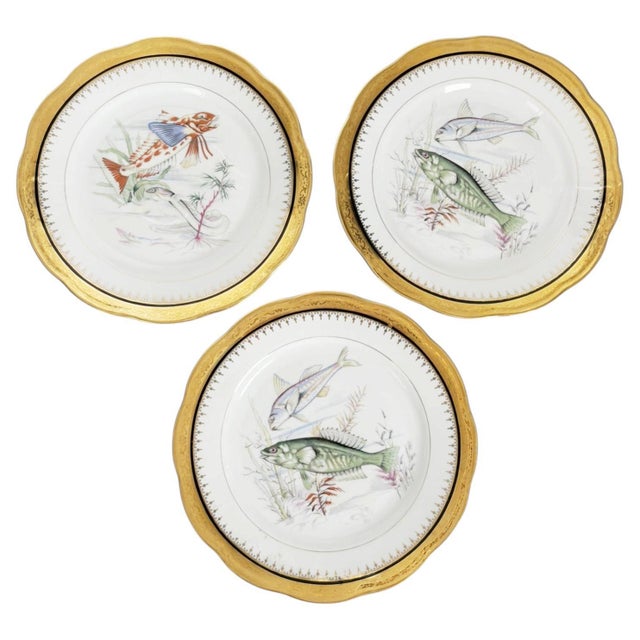 Ceramic Plates with Fish Decoration, France, 1970s, Set of 3 For Sale - Image 17 of 17
