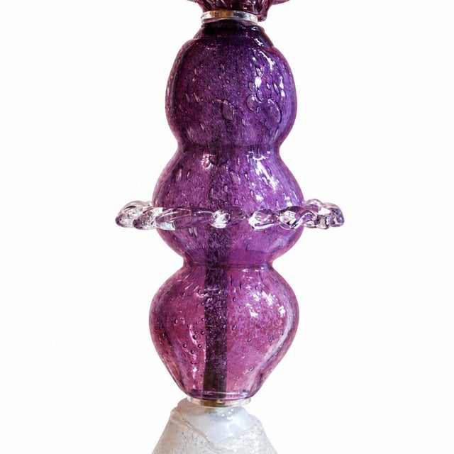 Modernist Sculptural Green, Pink and Amber Glass Floor Lamp, 2000 For Sale - Image 3 of 10