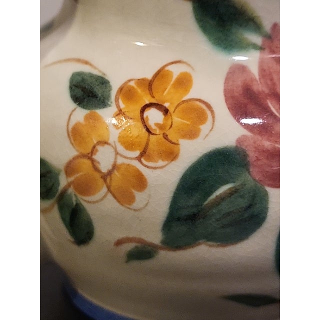 Red Wing Pottery 1940s Red Wing Pottery MCM Creamer Botanical For Sale - Image 4 of 12