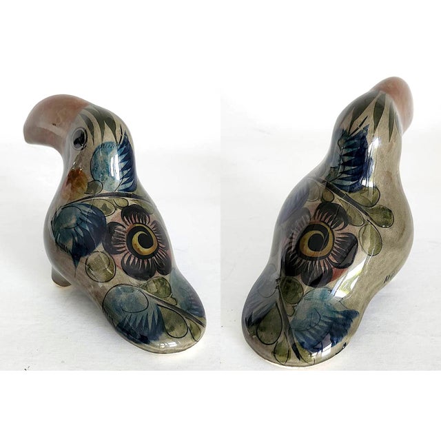 Majolica 1970s Tonalá Mexico Ceramic Toucan Bird Figurine For Sale - Image 4 of 10