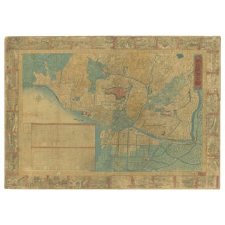 Meiji-Era Map of Tokyo by Sakai Kinzaburo, 1885 For Sale
