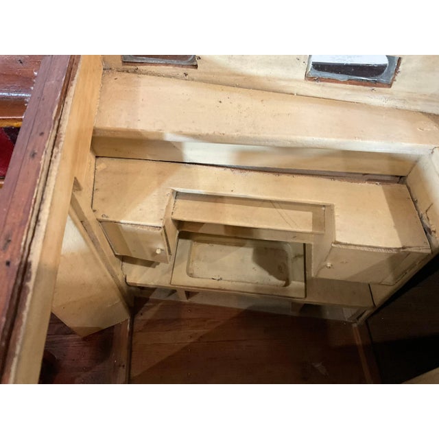 Brown Classic Antique Yacht Model For Sale - Image 8 of 12