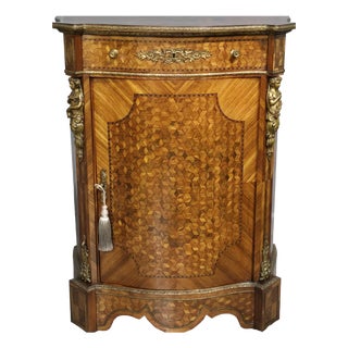 French Serpentine Side Cabinet, 1880s For Sale