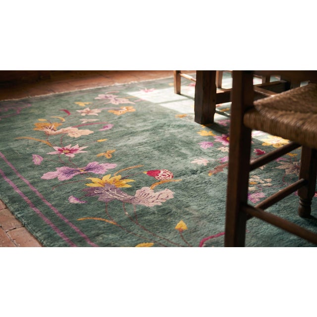 Antique Chinese, Art Deco Rug. For Sale - Image 12 of 12
