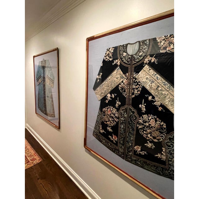 Frame Antique Chinese Embroidered Robe Qing Dynasty For Sale In Atlanta - Image 6 of 16