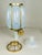 Blue Large Gilted Metal and Iridescent Murano Glass Sconce, 1940s For Sale - Image 8 of 16