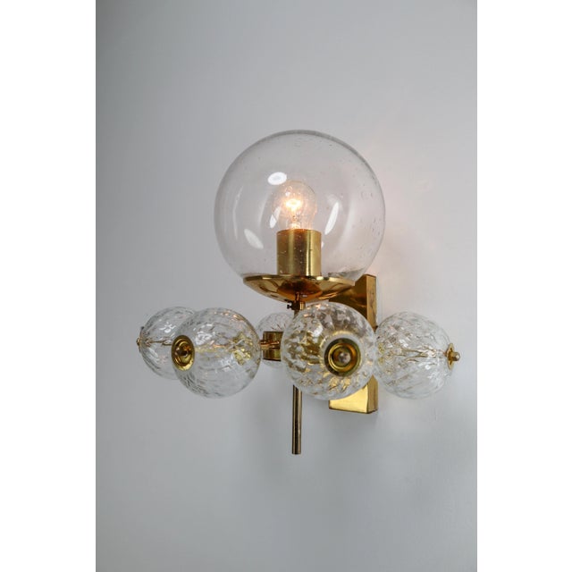 1970s Large Hotel Wall Chandeliers with Brass Fixture, 1970s, Set of 20 For Sale - Image 5 of 10