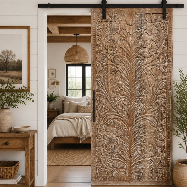 Hand-Carved Tree of Life Wooden Wall Decor Panel With Birds & Floral Motif | Rustic Wellness Art For Sale In Orlando - Image 6 of 8