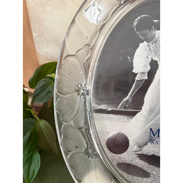 Marquis by Waterford Crystal Picture Frame Floral Glass Frame Made in Austria For Sale - Image 11 of 12
