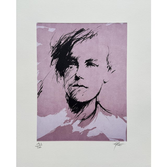 Ernest Pignon-Ernest, Portrait of Rimbaud, 1986, Lithograph For Sale - Image 6 of 6