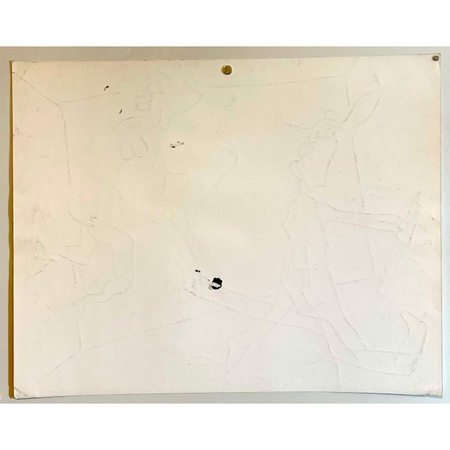 Carmen Cicero, New York School Abstract Expressionist Drawing Watercolor Painting Carmen Cicero, 1972 For Sale In Miami - Image 6 of 6