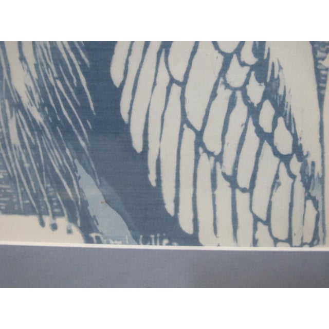 Coastal Paul Otte Pacific Nw Coastal Art Unframed Batik Bird Heron Print For Sale - Image 3 of 7