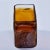 Glass Mid Century Rectangular Dark Amber Murano Vase For Sale - Image 7 of 8